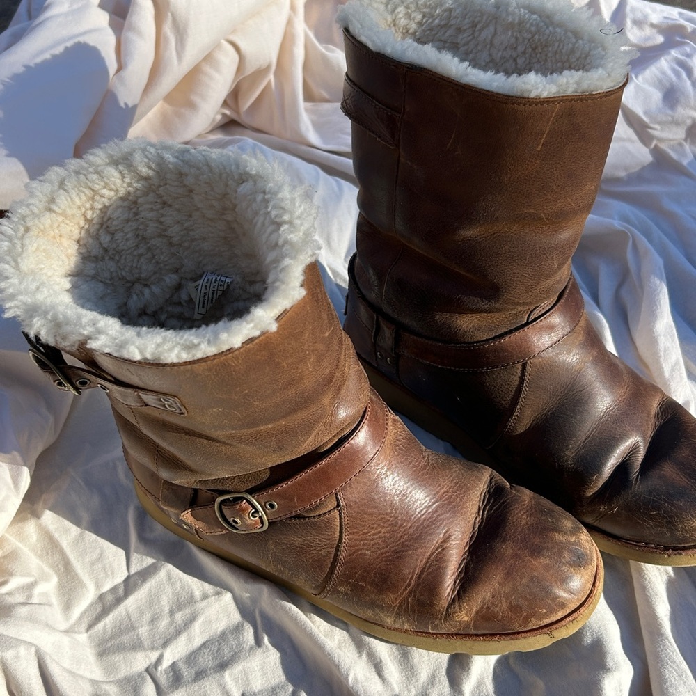 UGG Waterproof Brown Leather Boots